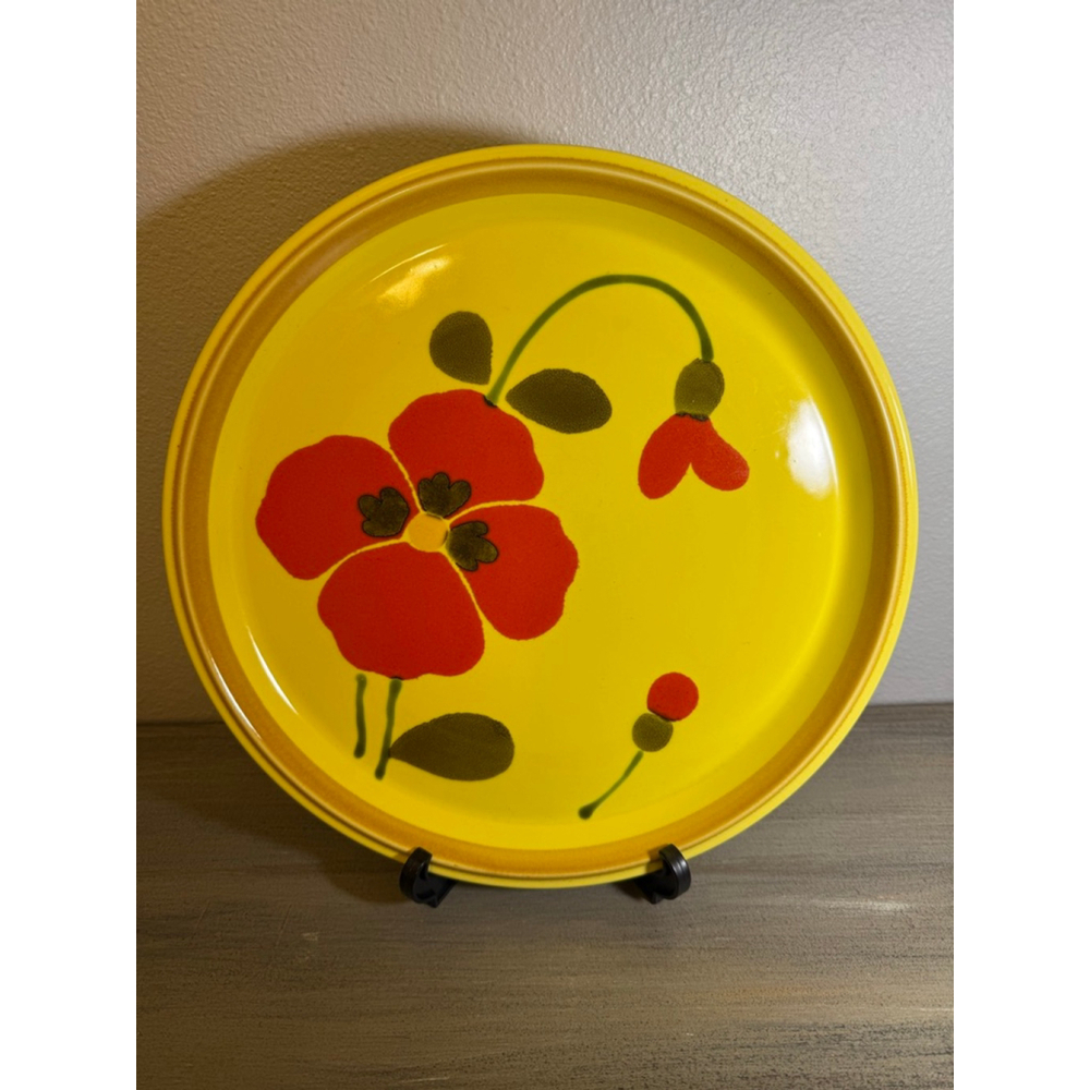 Vintage Mikasa Stone Lustre "Flambe" (pattern E6301) Platter 12.5 in diam.